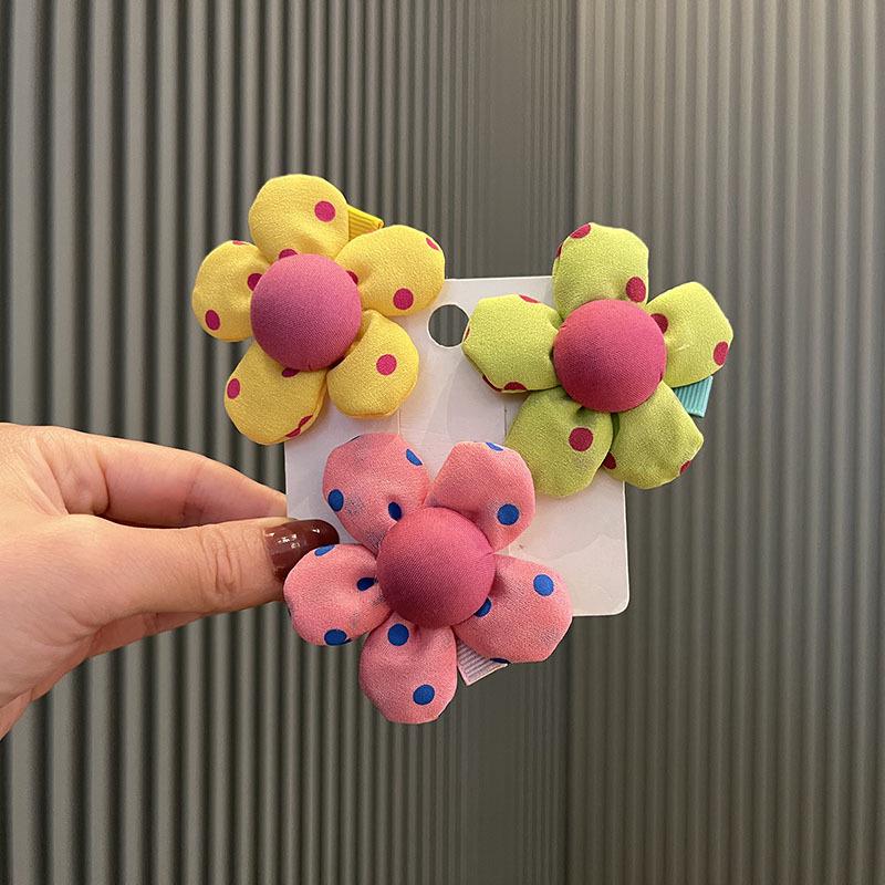 

Korean Style Handmade Five-Petal Flower Hair Clips for Girls