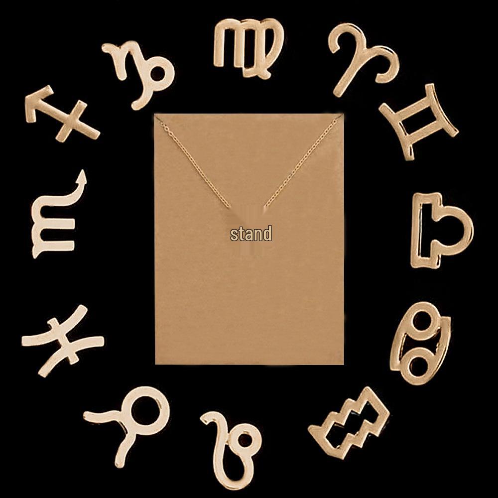 Personalized Zodiac Constellation Alloy Pendant Necklace Set