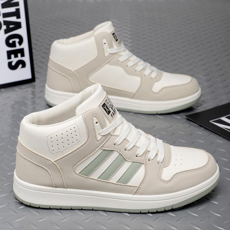 

Новые мужские классические модные высокие толстые подошвы для скейтбординга удобные мягкие баскетбольные кроссовки 44 бежевый/хаки