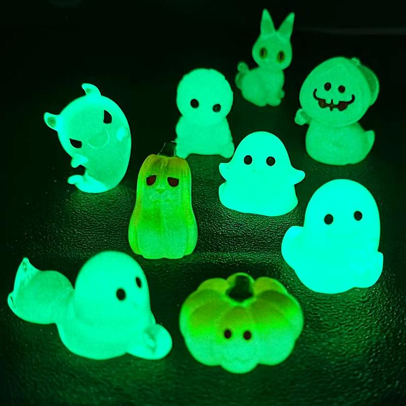 Luminous Decorative Item Ghost Pumpkin Small Decorative Item Car Center Console Decoration Luminous Decorative Item