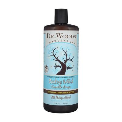 Milde Kastilienseife für Babys mit Fair-Trade-Sheabutter, parfümfrei, hypoallergen, 945 ml