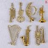 Mini Strumento Musicale di Plastica Oro Albero di Natale Appeso Decorazione Natalizia
