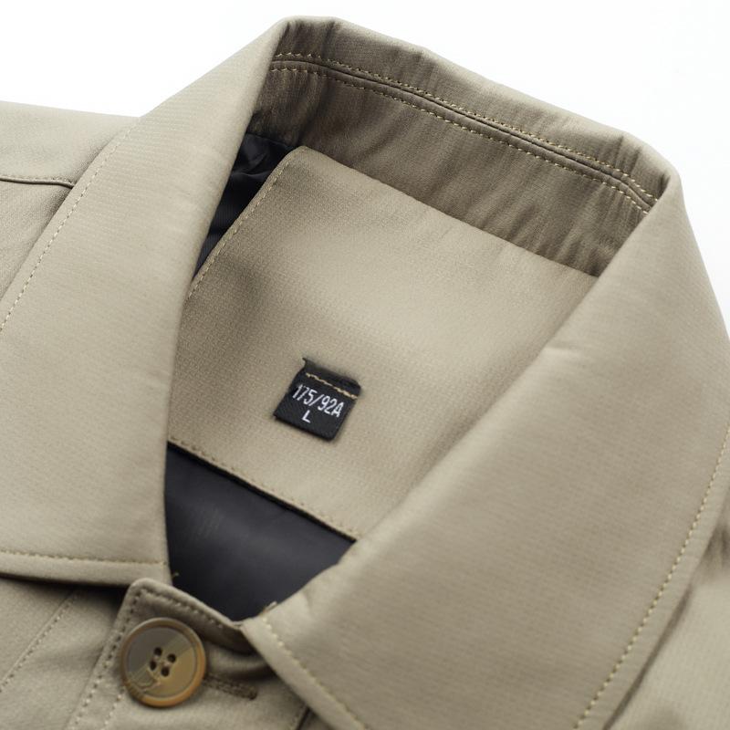 Autumn New Men's Middle-aged Casual Lapel Jacket Fashion Trend Stand Collar Jacket