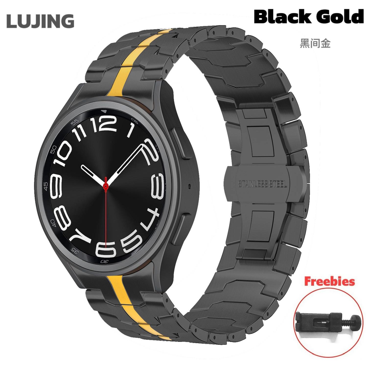 

Ремінець з нержавіючої сталі для Samsung Galaxy Watch 7 6 5 4 Classic 47 мм 43 мм 42 46 мм 45 мм Без зазорів Металевий ремінець 40 мм 44 мм Браслет-ланка Watch 4 classic 42mm