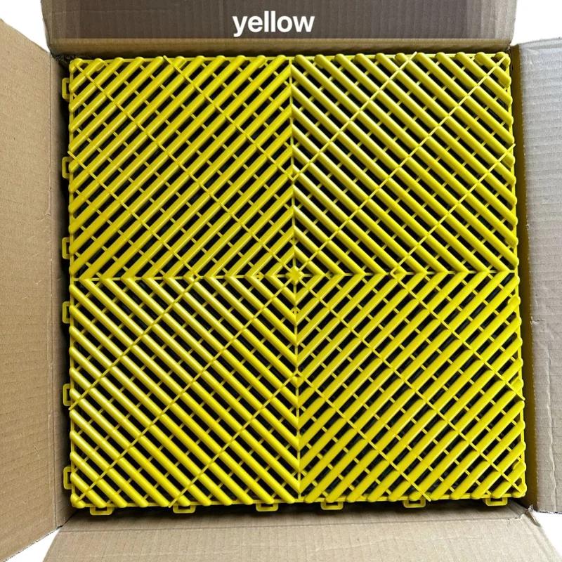 40x40cm Grille Floor Garage 4s Shop Car Wash E-sports Room Basement Interlock Splicing Drainage Pad Plastic Tile