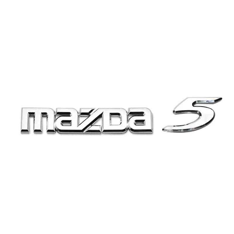 ABS Auto Stříbrné Chromové Vnější Doplňky Pro Mazda 3 5 6 8 Auto Zadní Kufr Písmena Abecedy Označení Značka Znak Logo Samolepka