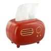 Scatola per fazzoletti modello radio retrò Porta carta da tavolo Dispenser vintage Porta tovaglioli Organizzatore Scatola decorativa per salviettine umidificate