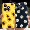 For Realme C53 C51 Cases Shockproof Soft Luxury Silicone TPU Bumper Case For RealmeC51 C 51 C 53 Flower Painting Girly Capa Etui
