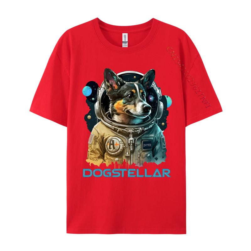 Dogstellar Dog Astronaut Tshirt Casual Tops Tees Brand New Cotton Tops Shirts Male TShirt Free Shippping Clothes
