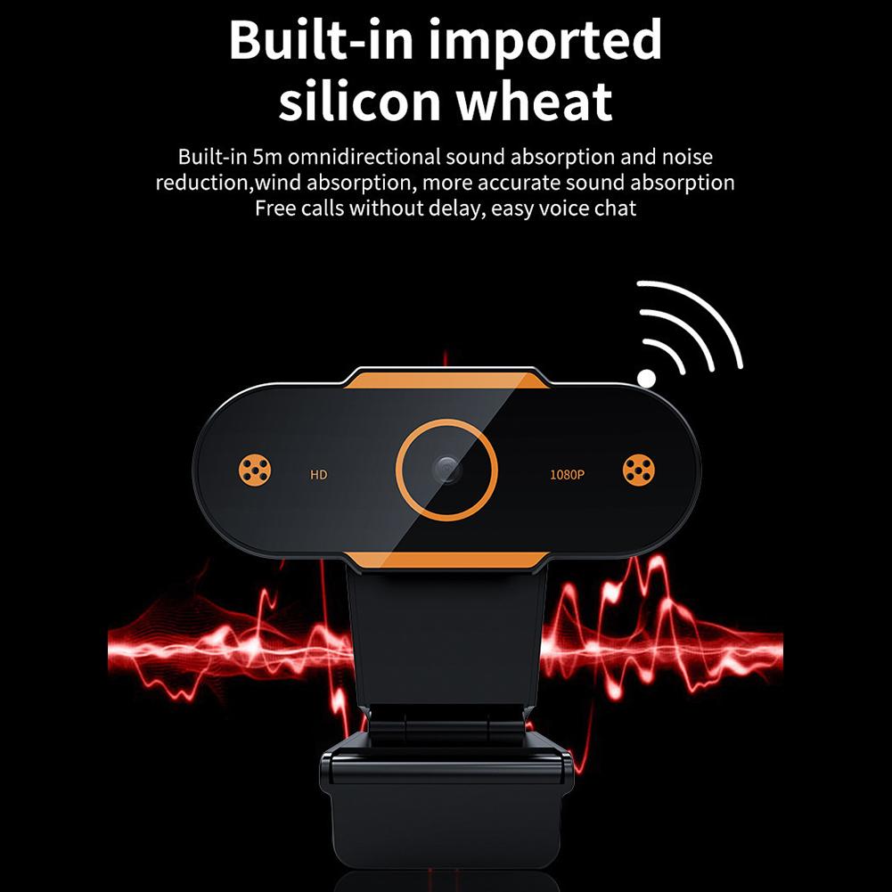 4K-480P HD Webcam Camera Auto Focus Webcam CMOS USB Computer PC Camera with Mic for Video Calling Network Teaching Office Meeting