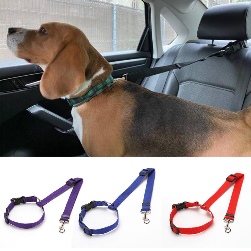 

1 шт. нейлоновый автомобильный ремень безопасности для домашних животных, поводок-поводок, ремень безопасности «два в одном», регулируемый ошейник для собак, аксессуары для путешествий и прогулок для домашних животных чёрный