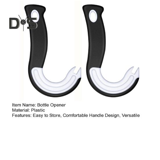 2 Stück J-förmiger Flaschenöffner, leicht zu greifender Ring zum Öffnen von Dosendeckeln für Flaschen und Gläser, tragbares Küchengerät