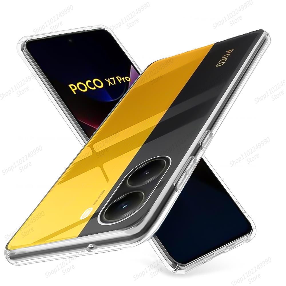 

Ultra Thin Transparent Phone Cases Poco X7 Pro X6 X5 X4 GT X3 NFC Funda For Poco F8 Ultra F7 F6 F5 F4 M5 M6 Pro Protective Cover Poco X3 GT