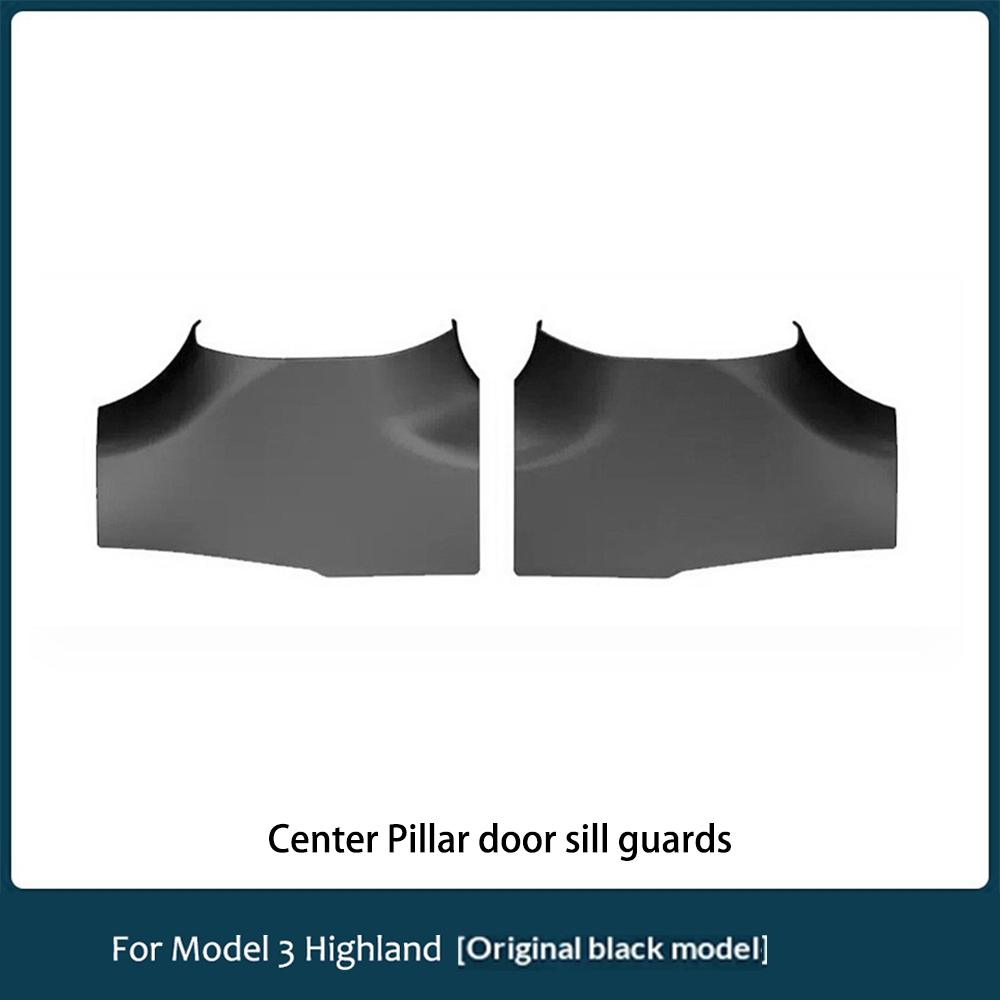 For Tesla Model 3 Highland ABS Car Front Rear Door Sill Protector Threshold Strip Waterproof Anti-kick Guard Panel Accessories Interior Mirrors 6