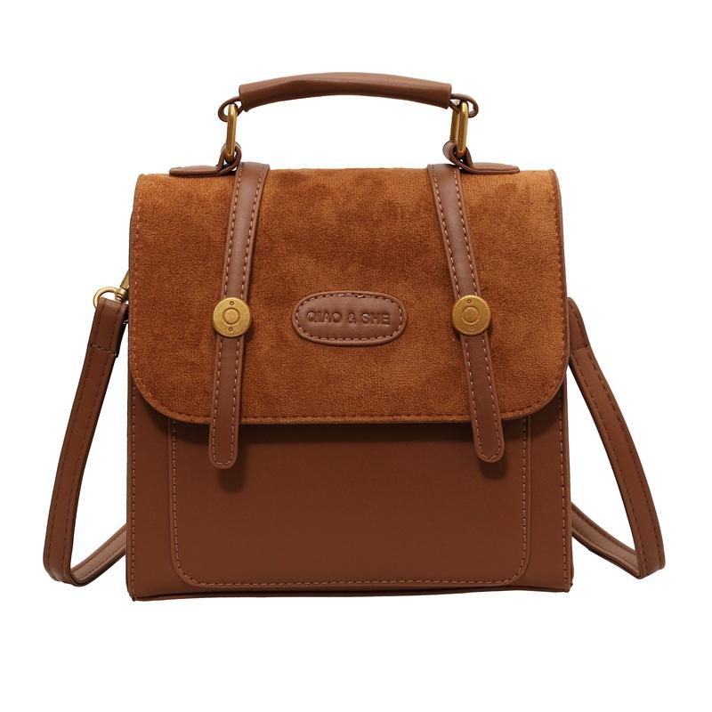 Versatile Small Bag Women's New Contrasting Color Fashion Backpack Commuter Messenger Bag