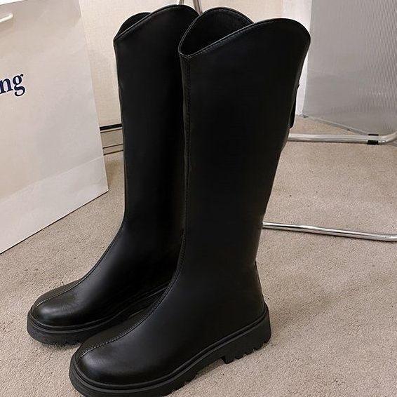 Small must-have thick-soled knight boots for women's explosive warm boots show legs straight versatile thin boots advanced