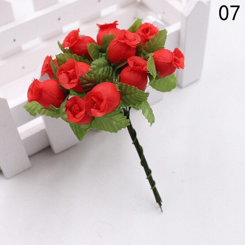 

12 головок підробленого букета троянд. Штучні квіти. Весільний сад. Домашній декор. Ремесла червоний
