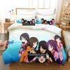 3D Print Bakemonogatari Bedding Set Single Twin Full Queen King Size Bed Set Adult Kid Bedroom Duvetcover Sets Anime Bed Sheet