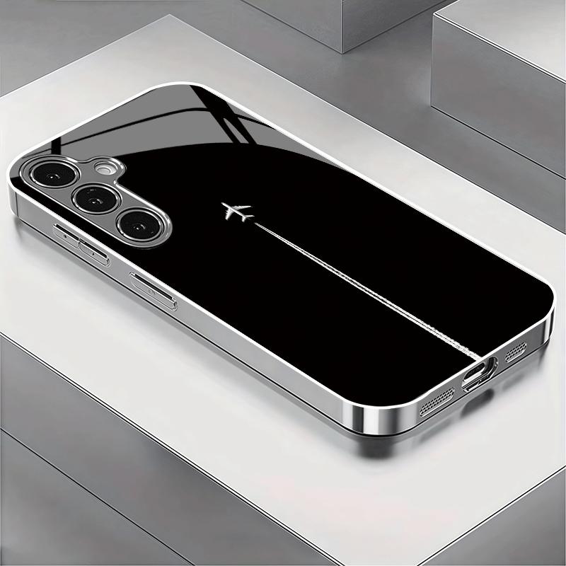 

Aircraft tail glass phone case suitable for Samsung for galaxy S26 S25 S24 S23 S22 S20 FE Ultra Plus 5G anti fall back cover Galaxy S22 plus 5G