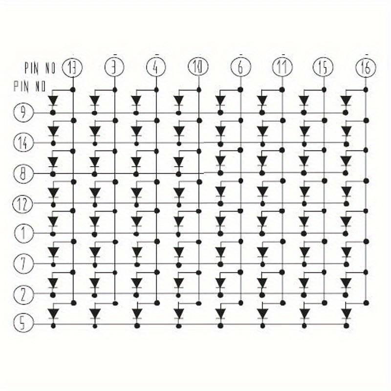 5pcs MAX7219 LED Display Modules 3MM Dot Matrix Module common-cathode Green/Red/Blue Light