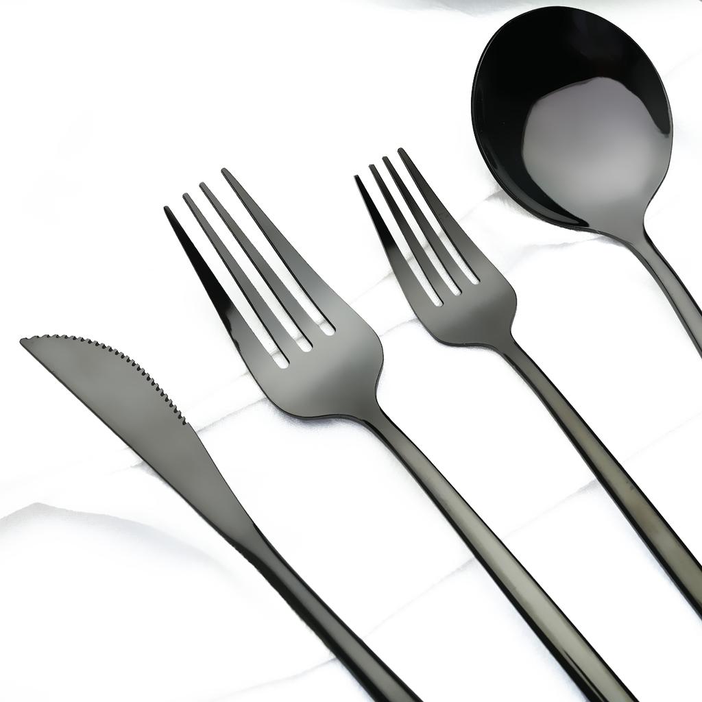 New 36Pcs Mint Gold Cutlery Set Western Silverware Stainless Steel Dinnerware Knife Fork Spoon Tableware Flatware Kitchen Wedding Accessories