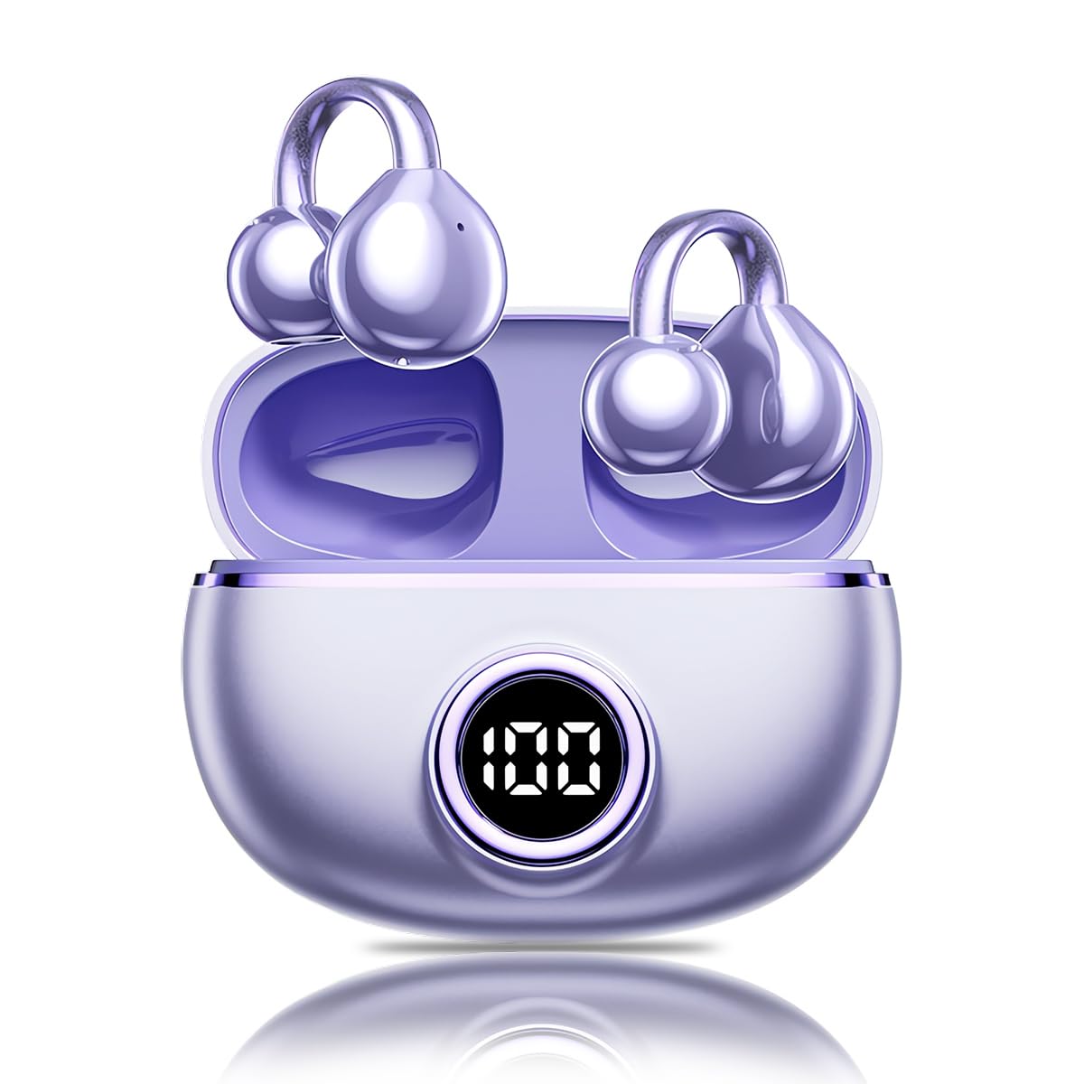 

Беспроводные Bluetooth-наушники Звук Bluetooth Мгновенные Bluetooth-наушники с костной проводимостью До 60 часов работы Без вкладышей Наушники с воздушной проводимостью с быстрой фиолетовый