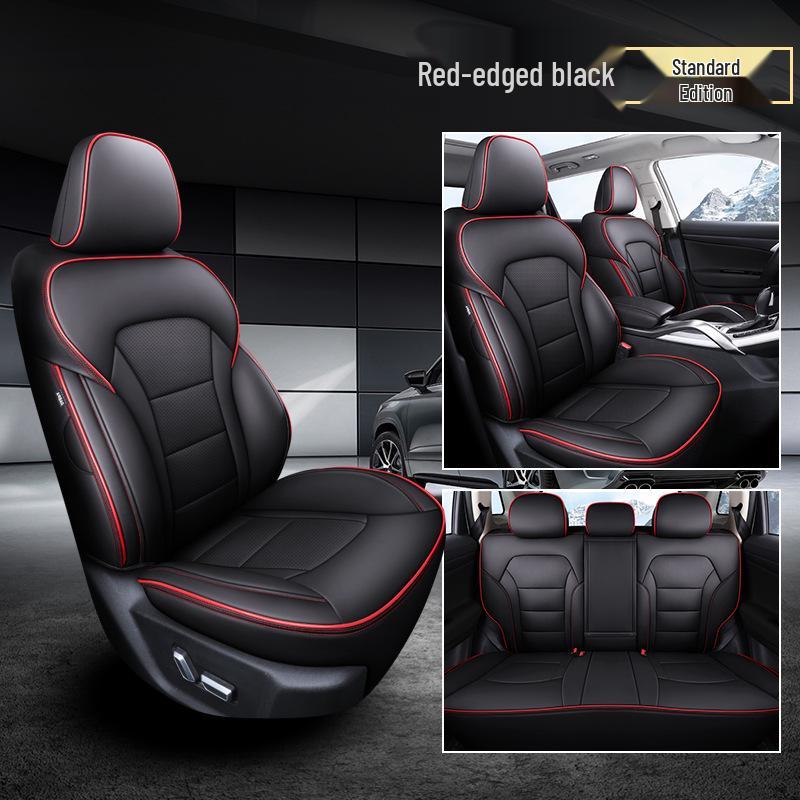 Full Surround Five-Seat Car Cover - Genuine Leather, All-Season Cushion for Any Model
