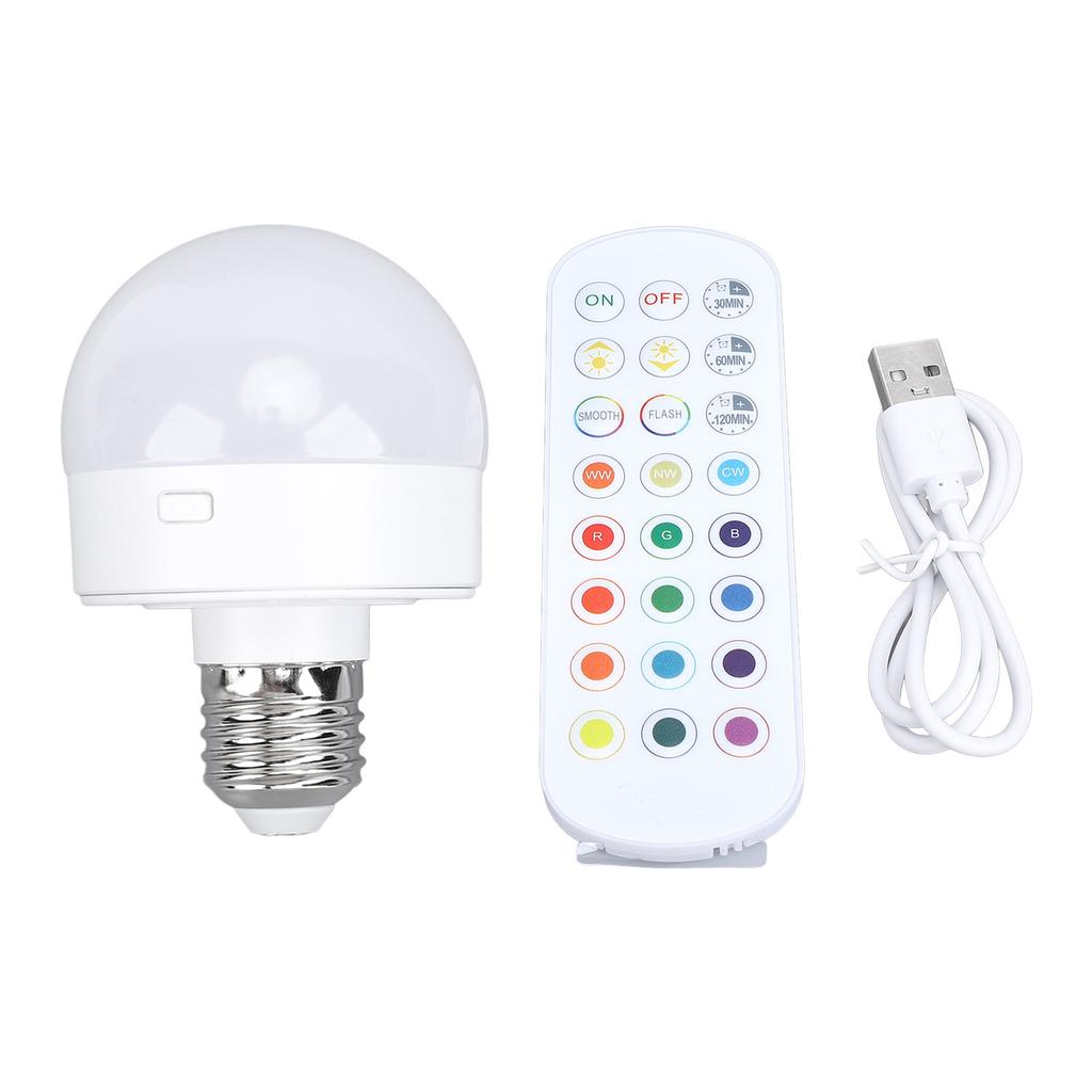 E26 Magnetic Light Bulb Rechargeable Battery Operated Light Bulb with Remote Control Timer Dimmable