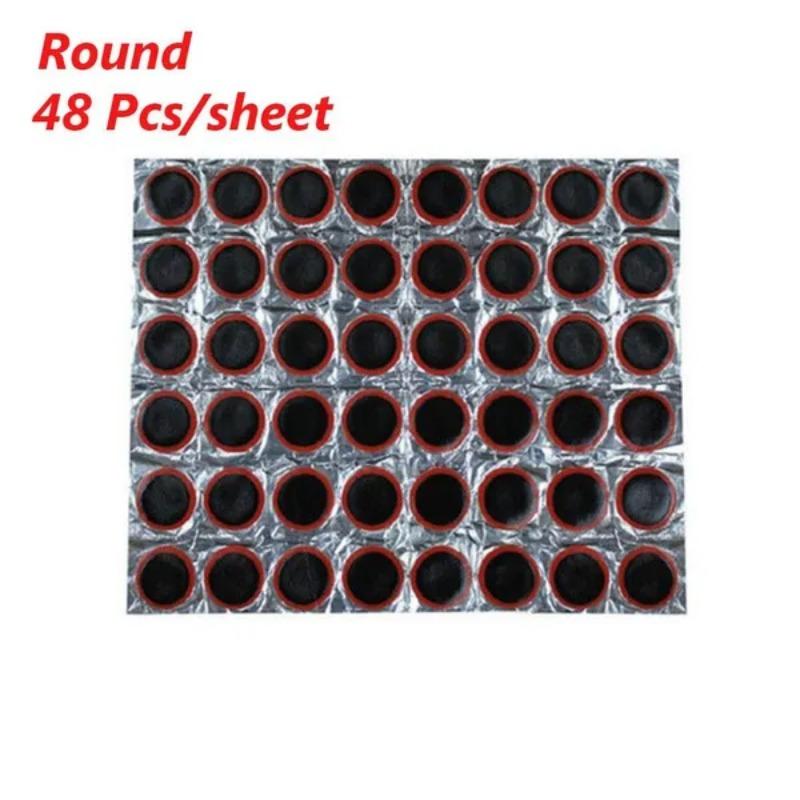 

48 Pcs/sheet Rubber Bicycle Tire Patch Bike Tire Tyre Inner Tube Puncture Patch Repair Tools