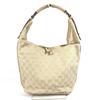 GUCCI 73885 GG logo bucket-shaped Shoulder Bag GGCanvas/Leather Beige