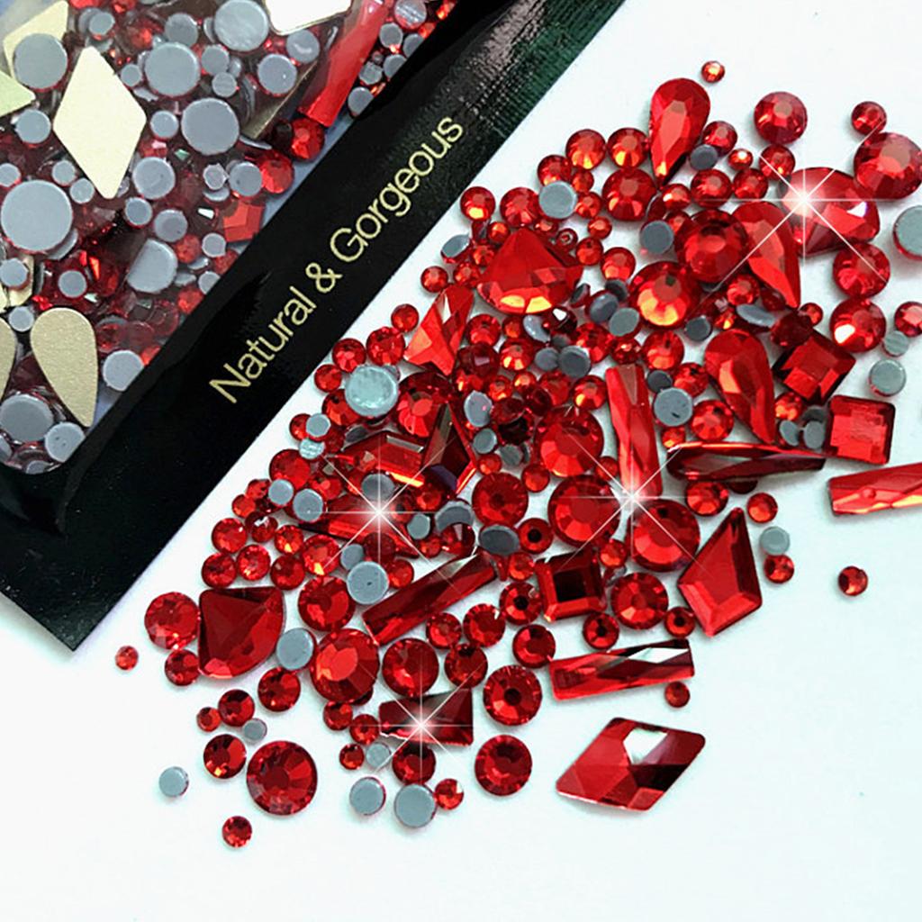 Assorted Pack of Flat Bottom Nail Art Rhinestones Create Unique and Stylish Nail Designs