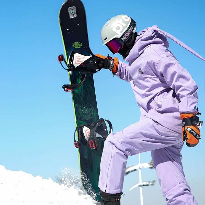 Unisex Winter Waterproof Rabbit Ear Ski Suit: Silver Fox Fleece One-Piece Plus Size Windproof Jacket