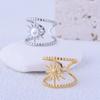 Women's High-End Minimalist Stainless Steel Openwork Star Adjustable Ring