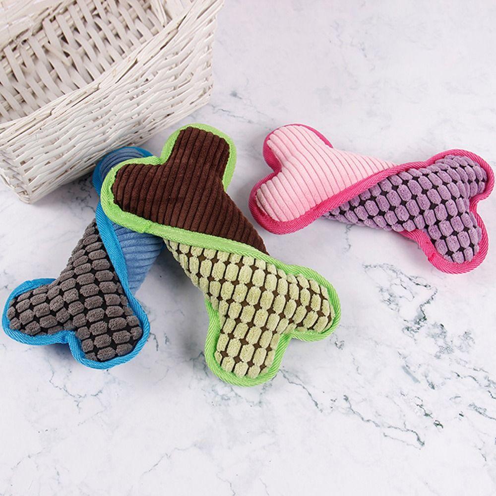 21.5cm Interactive Pet Companion Toy Tooth Cleaning Bones Chew Toy Fun Cats Toy