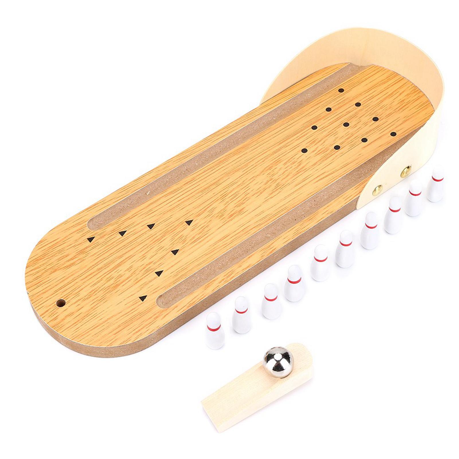 Table   Bowling, Desktop Decoration Children vgeby   bowling Game Set Wooden set tobar 19116 Toys