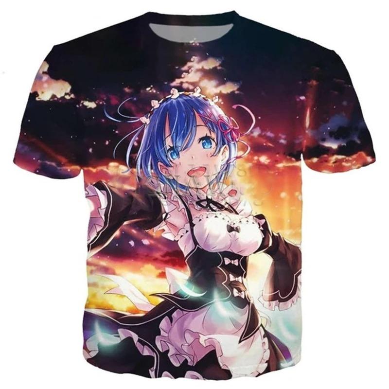 New T Shirt Men/women Anime Girl 3D Printed T-shirts Casual Harajuku Style Tshirt Streetwear Tops Oversized Clothing