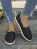 Women Flat Shoes 2024 Spring Summer New Lightweight Slip On Canvas Shoes Woman Closed Toe Non Slip Comfortable Casual Sneakers