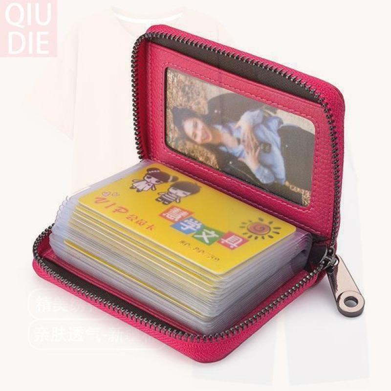 2025 Genuine Cowhide Unisex Compact Anti-Magnetic Card Holder & Document Sleeve