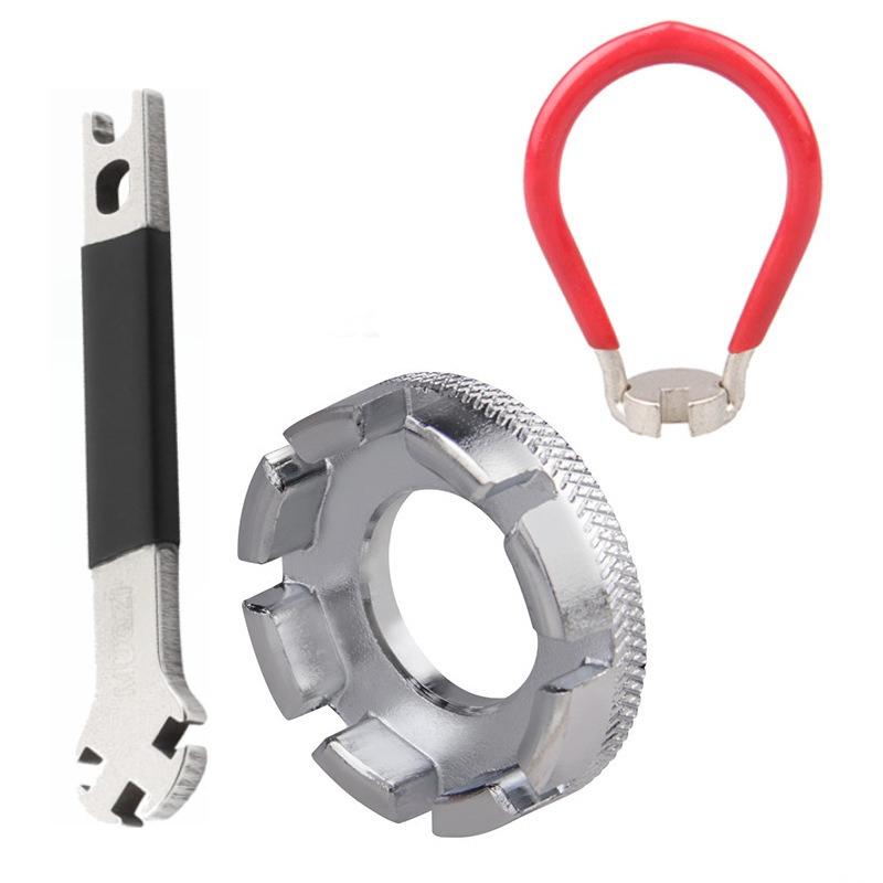 Steel Wire Wrench Spoke Tire Repair Tool Set Universal 8 Port Wheel Disassembly Chain Bike Motorcycle Tool Kit