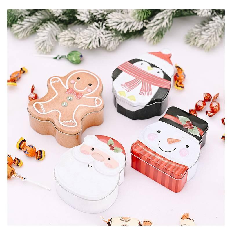 Santa Decorations Christmas Claus Snowman Candy Box Penguin Cookies Gift Tank