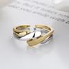 European Fashion Twist Ring: Trendy Irregular Water Wave Adjustable Couple Jewelry for Women