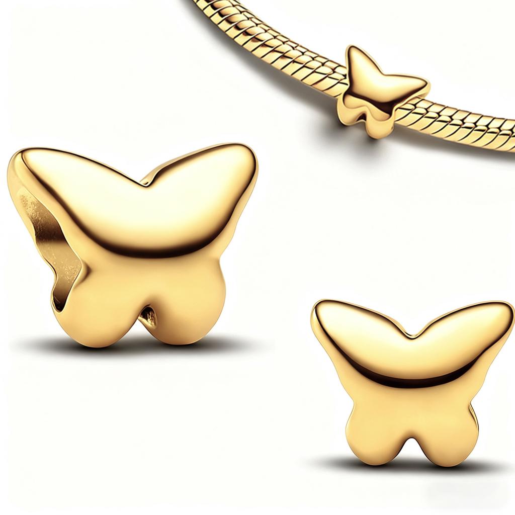 Summer Original 925 Silver Charms Colorful Butterfly Beads Minimalist Pendants Fit Bracelet Necklace DIY Jewelry Gift