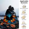 1pc Butterfly Printing Lightweight Flannel Blanket, Comfortable and Warm Blanket, for Camping Sofa Bed and Couch Office, Suitable for Gift Bl