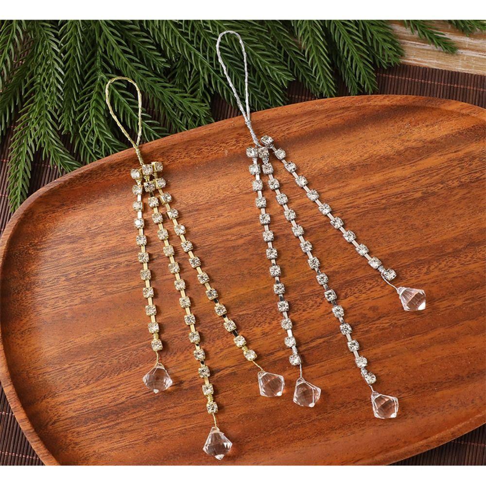 Sparkling Crystal Bud Branches Transparent Bead Christmas ornaments  Wedding Decor