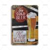 Vintage Art Beer Poster Metal Tin Sign Ice Cold Beer Now Available Metal Signs for Man Cave Pub Bar Home Wall Decor Plaque