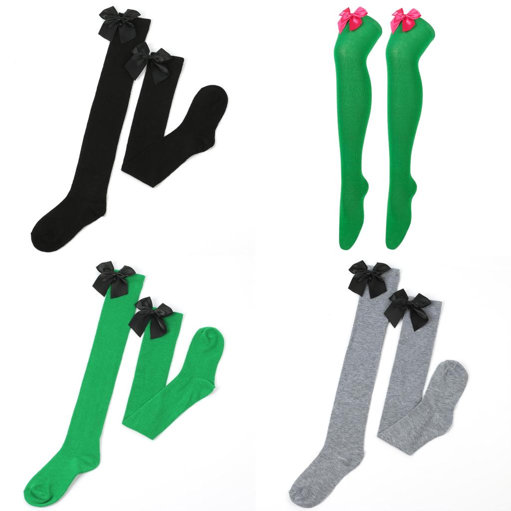 Japanese Style Over-the-knee Bow Socks Sexy High Tube Socks For College Fashion Friction-resistant Polyester Fiber