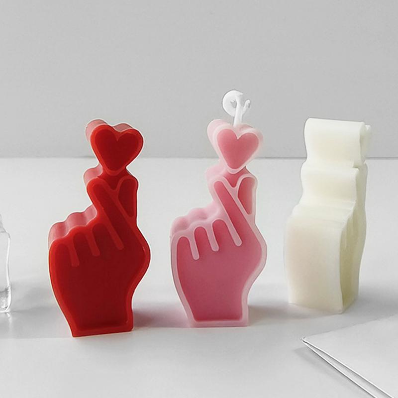 1pcs Love and Heart Gesture Fondant Cake Silicone Mold Handmade Chocolate Cake Baking Mould, Resin Epoxy Silicone Molds