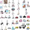 925 Silver Car Series Charm Bicycle Motor Taxi Bus Roller Skates Pendant Bead Fit Bracelet DIY Jewelry Gift