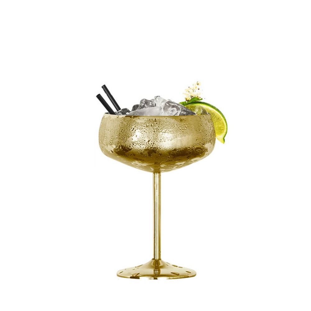 450ml Stainless Steel Cocktail Glass Wide Mouth Champagne Glass Drinkware Goblet  Kitchen