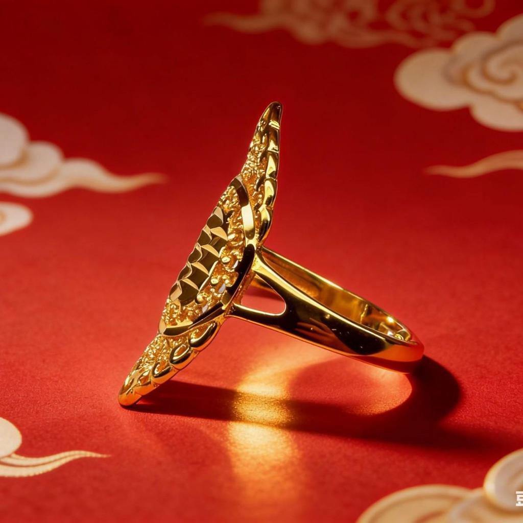 Classic Vietnamese Sand Gold Fire-Baked Wedding Ring - Versatile, Fashionable, Non-Tarnishing Jewelry